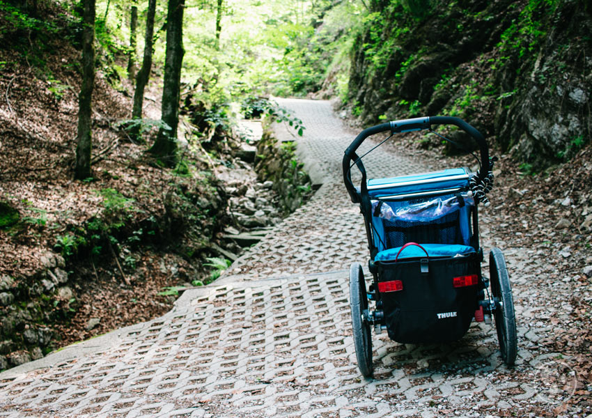 Sommerweg auf den Wallberg mit Kinderwagen