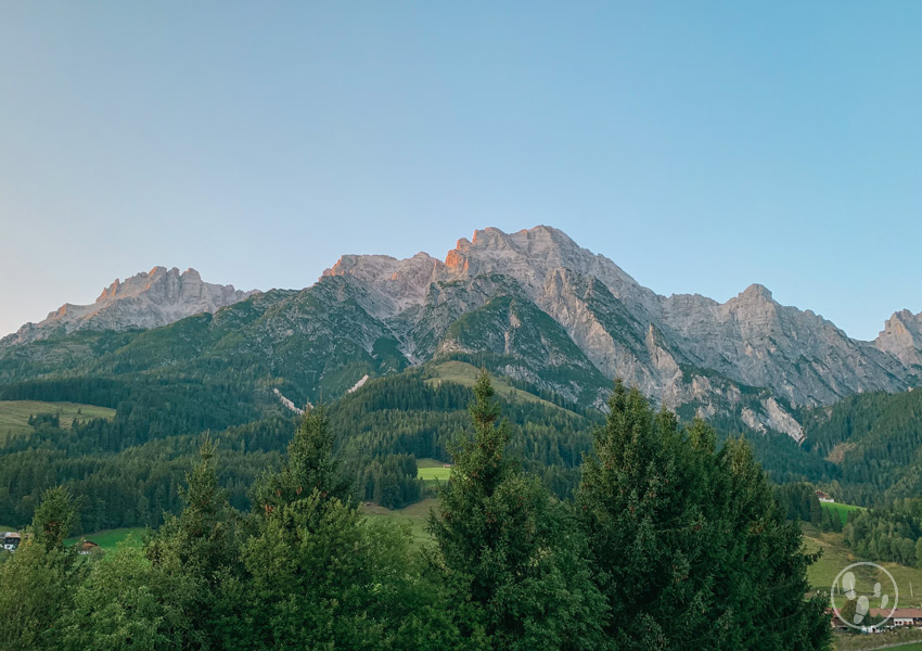 Urlaub mit Baby in Leogang_ Blick auf die Leoganger Steinberge