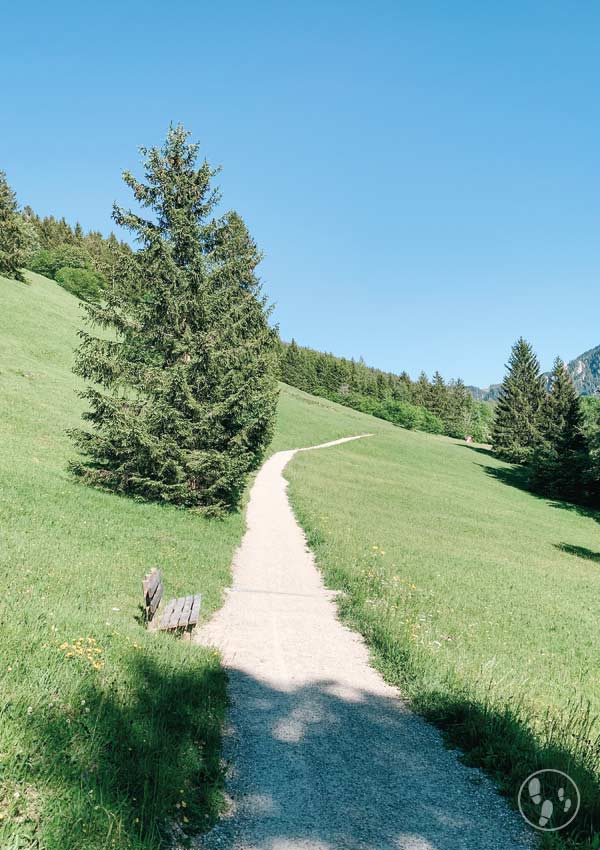 Wanderung mit Kinderwagen auf dem Altherrenweg Oberammergau