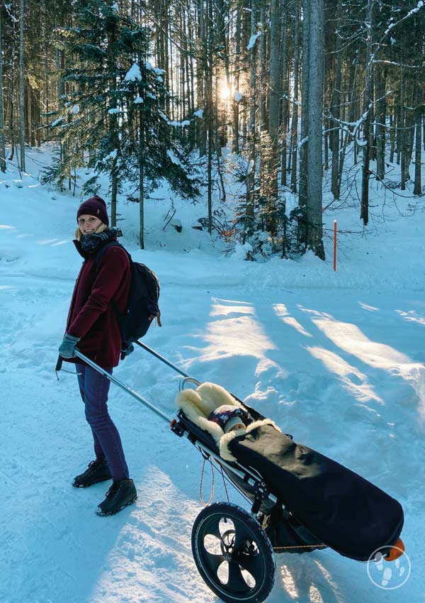 Wandern mit Hike Kid im Schnee