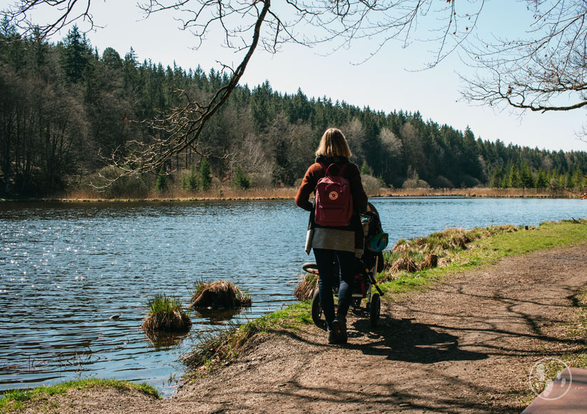 Um den Deininger Weiher mit Kinderwagen